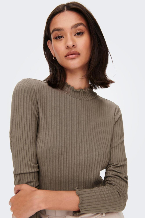 Jacqueline de Yong taupe dames t-shirt