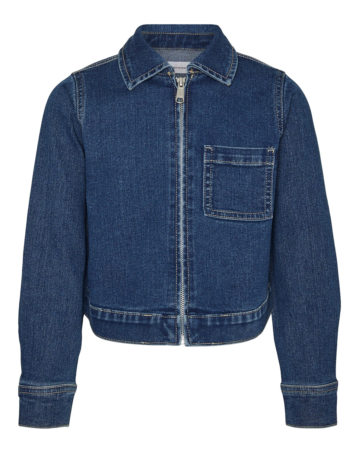 Jeansjacke VMASTER CROPPED in medium blue denim