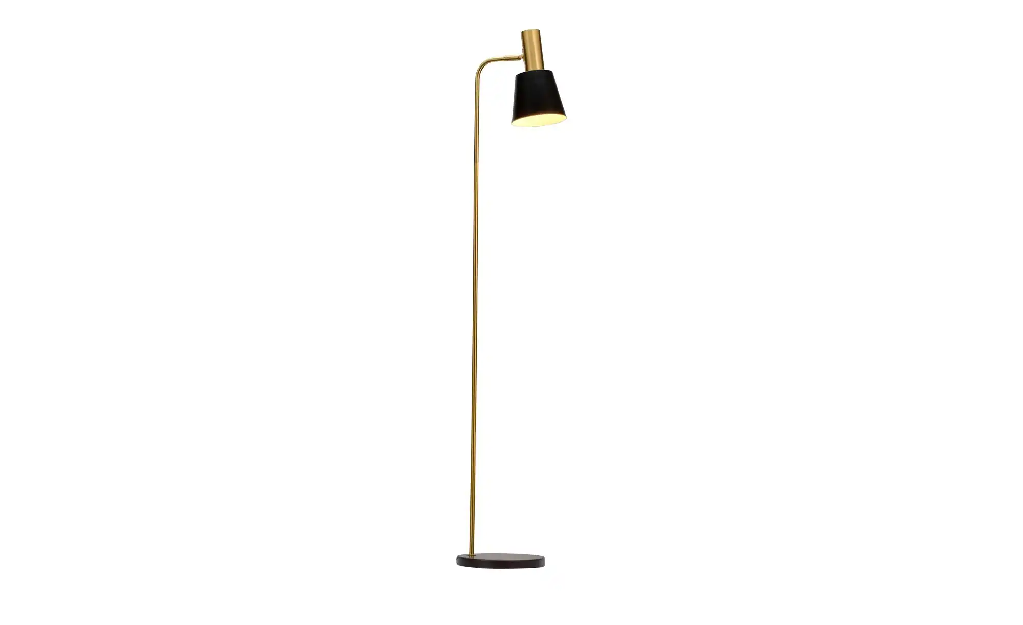 Stehleuchte, 1-flammig, schwarz/gold