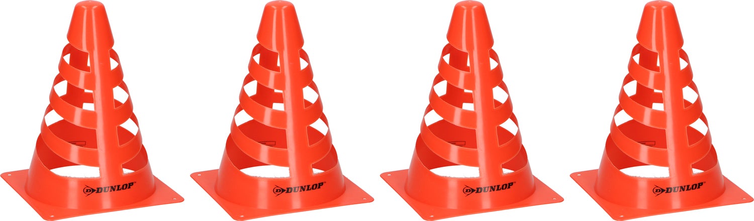 Dunlop pilonnen oranje 13,5 x 13,5 x 20,5 cm 4 stuks