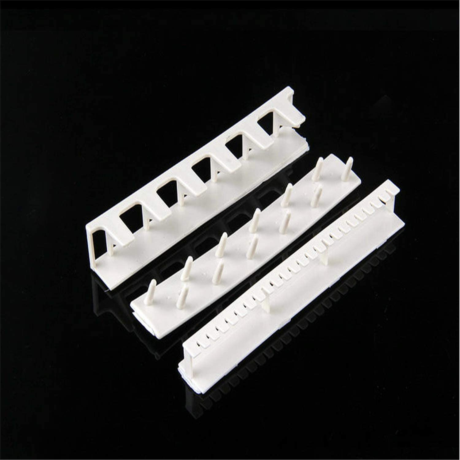 (18-tlg. Set) Schmuckhalter Wand Hänge Organizer für Ringe / Ohrringe / Halsketten - Weiss