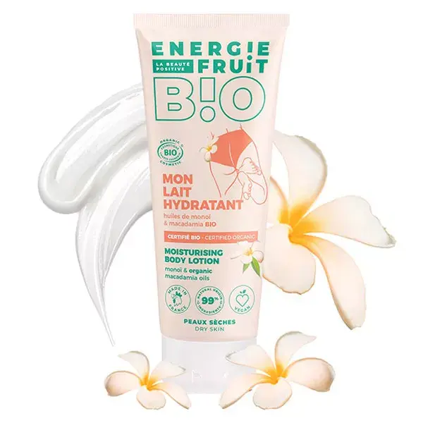 Loção Corporal Energie Fruit para Pele Seca com Óleos Orgânicos de Monoi e Macadâmia 200ml