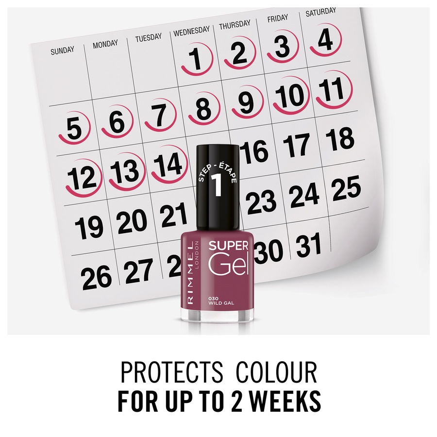 Rimmel London Super Gel Nail Polish 030 Wild Gal 12ml