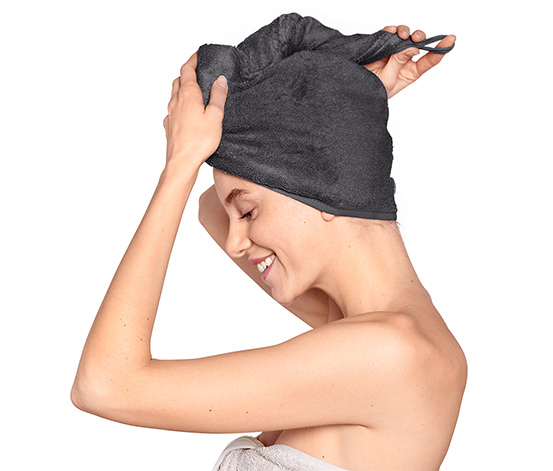 Turban-Handtuch, anthrazit