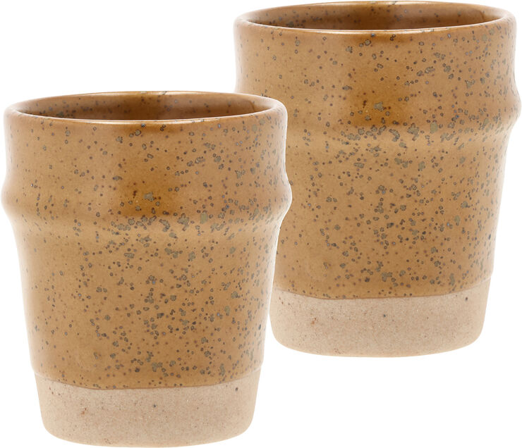 Villa Collection Espressokop Evig 0,1 liter 2 stk. Amber Porcelæn Amber