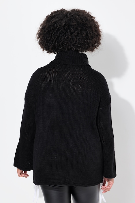 Pullover, Loose Fit, Zierbänder, Trompetenärmel