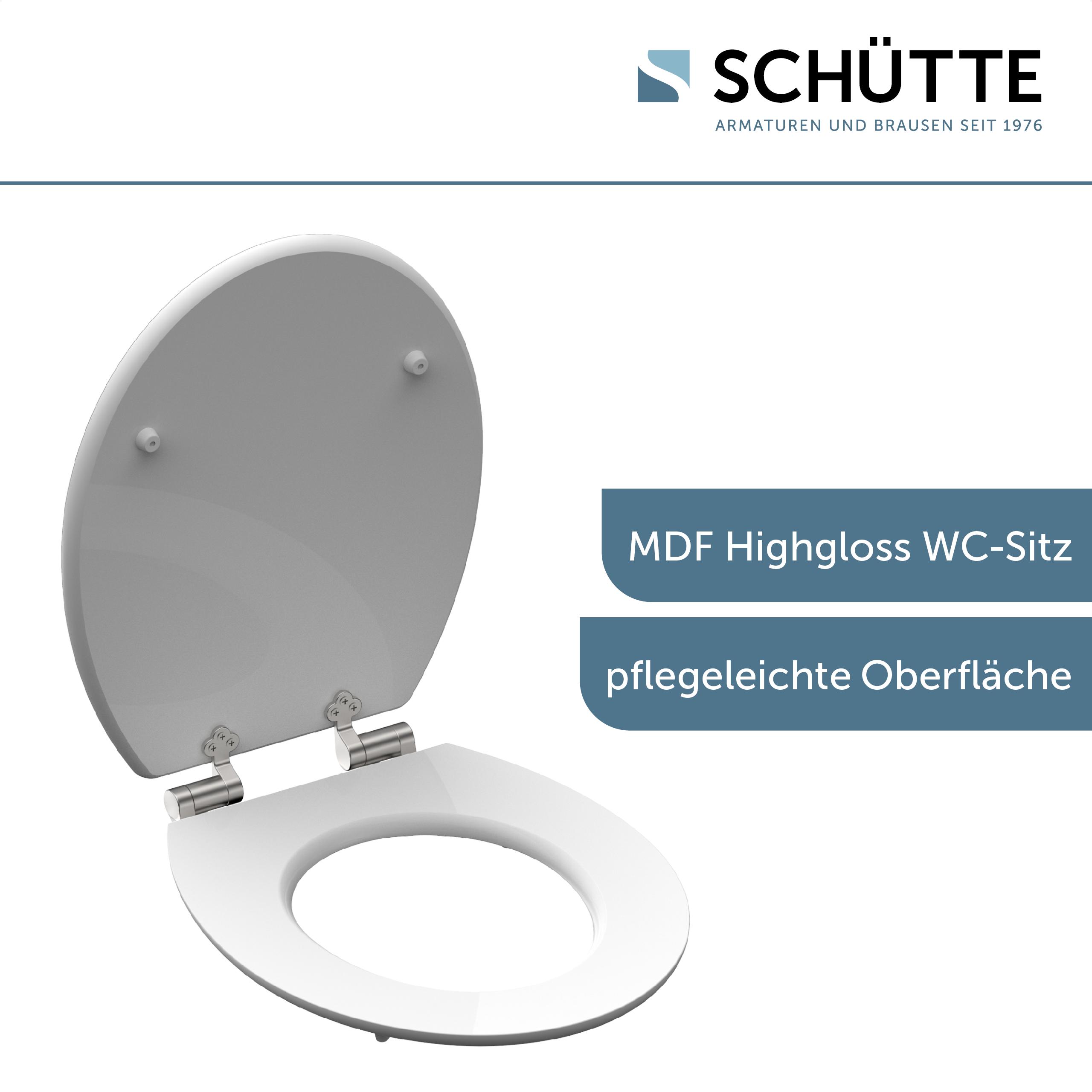 SCHÜTTE MDF HG WC-Sitz BLACK STONE, mit Absenkautomatik