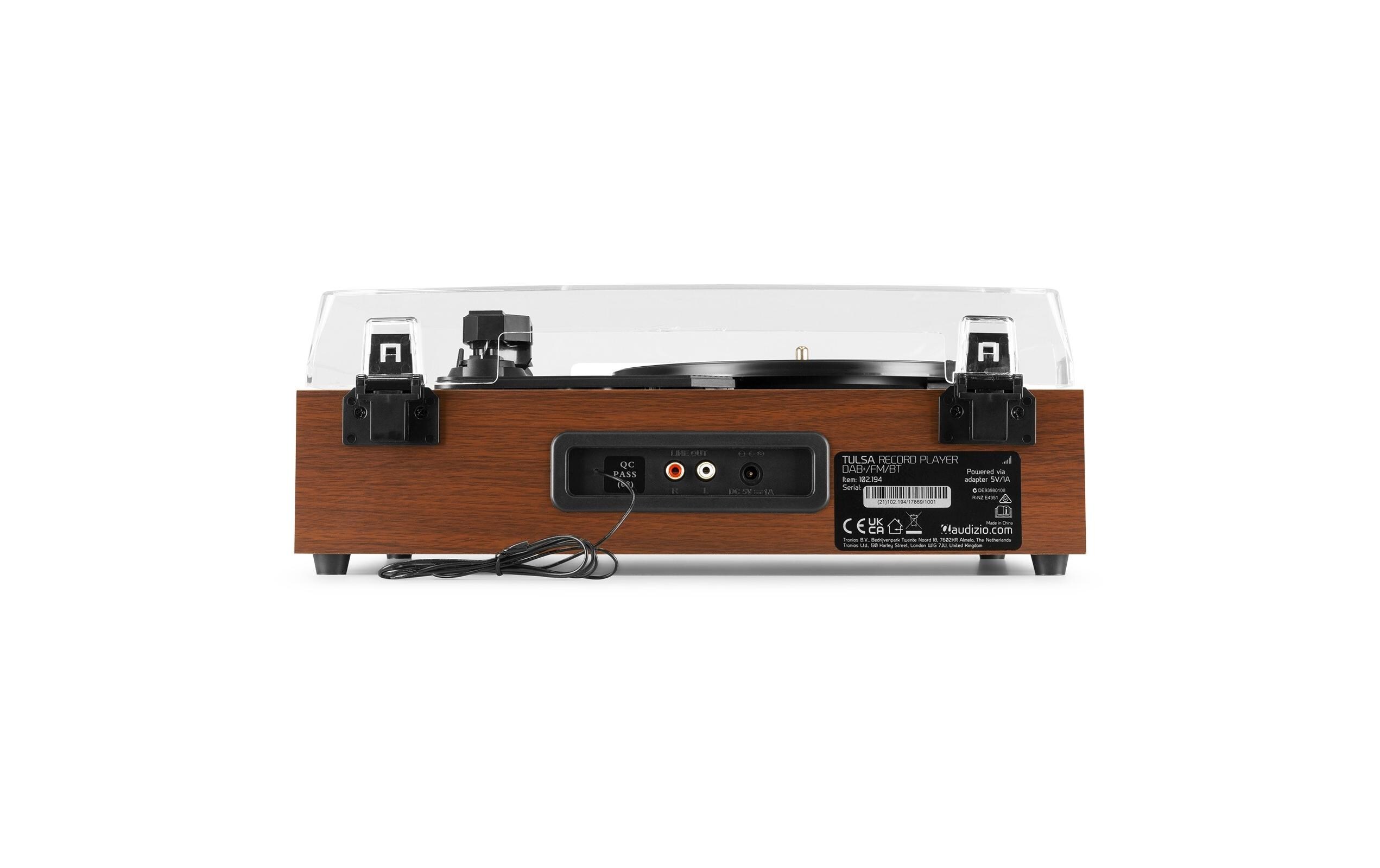 Plattenspieler Tulsa Braun/Schwarz<br>Audiocenter mit Plattenspieler und DAB+-Radio