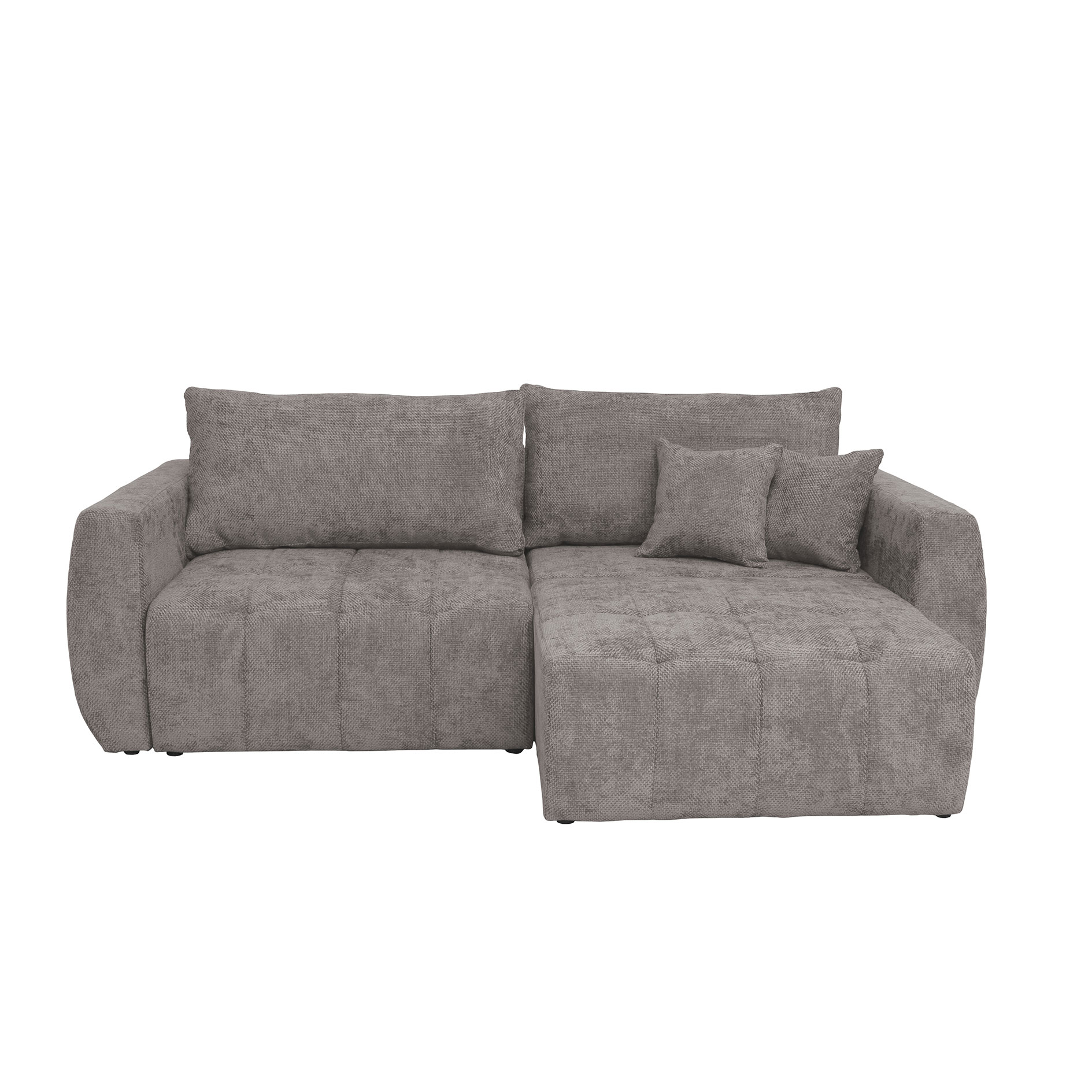 Big Sofa - stone - mit Staukasten und Liegefunktion - 245 cm