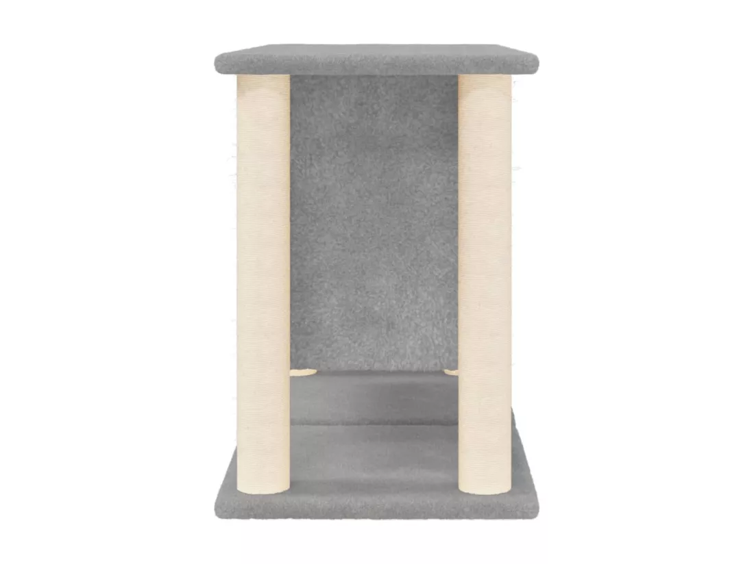 Arbre à chat avec griffoirs en sisal Gris clair 50 cm