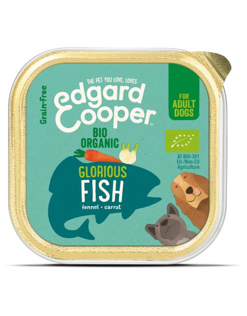Edgard&Cooper Kuipje Bio Fish Adult - Hondenvoer - Vis Venkel Wortel 100 g Biologisch