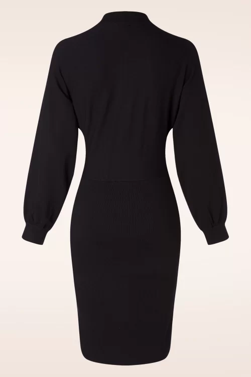 K-Design Allison Bomber Style gebreide jurk in zwart