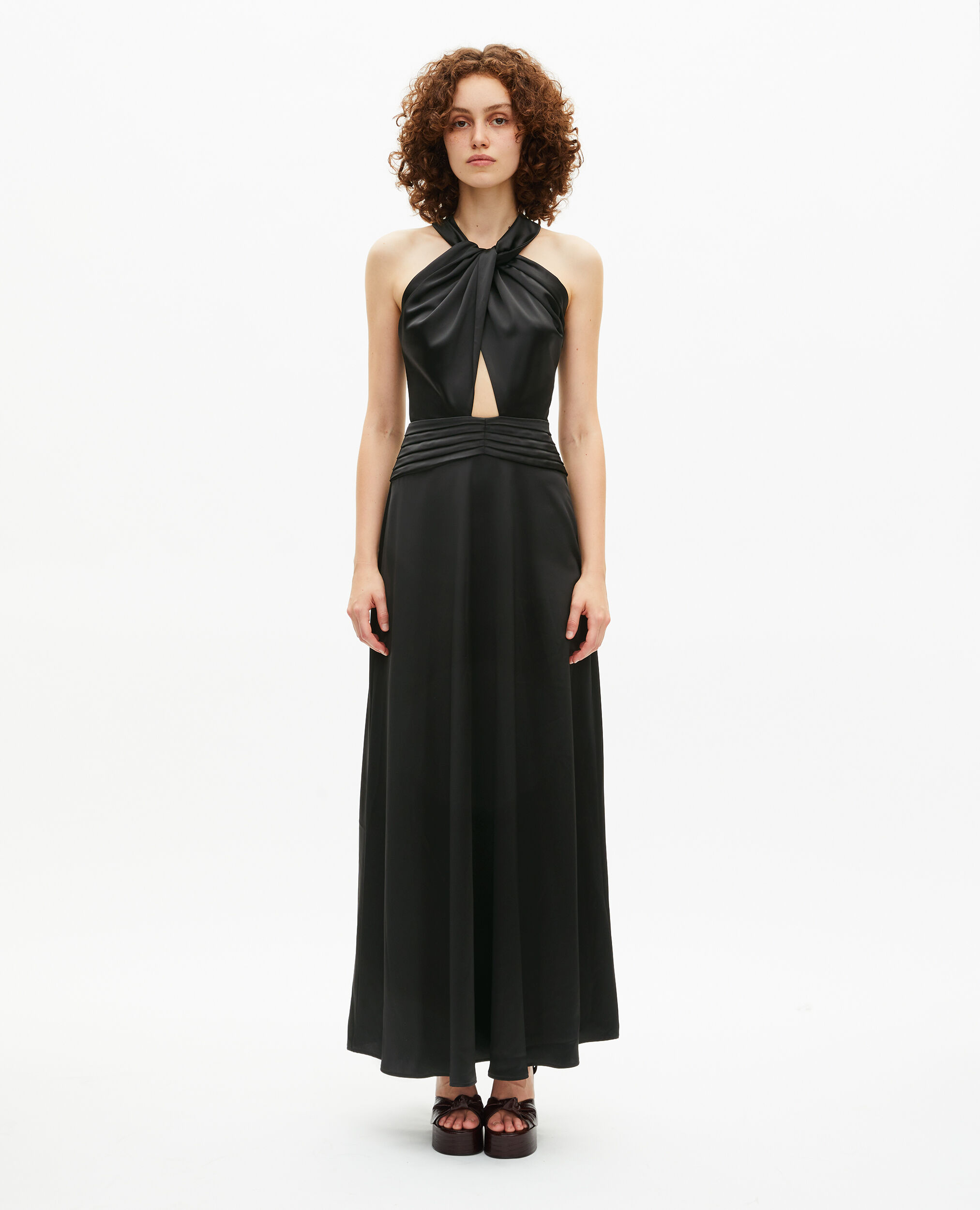 Robe longue sans manches noire