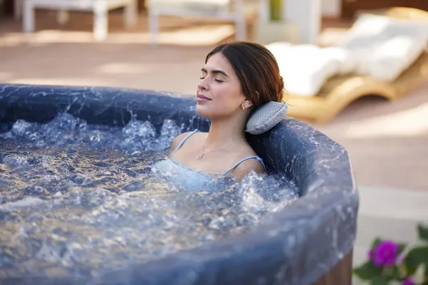 Bestway Lay-Z-Spa 6001W, 1250 L, 7 person(er), Rund, Boble/Jet massage, ABS, Polypropylen (PP), Polyvinylchlorid (PVC), Brun