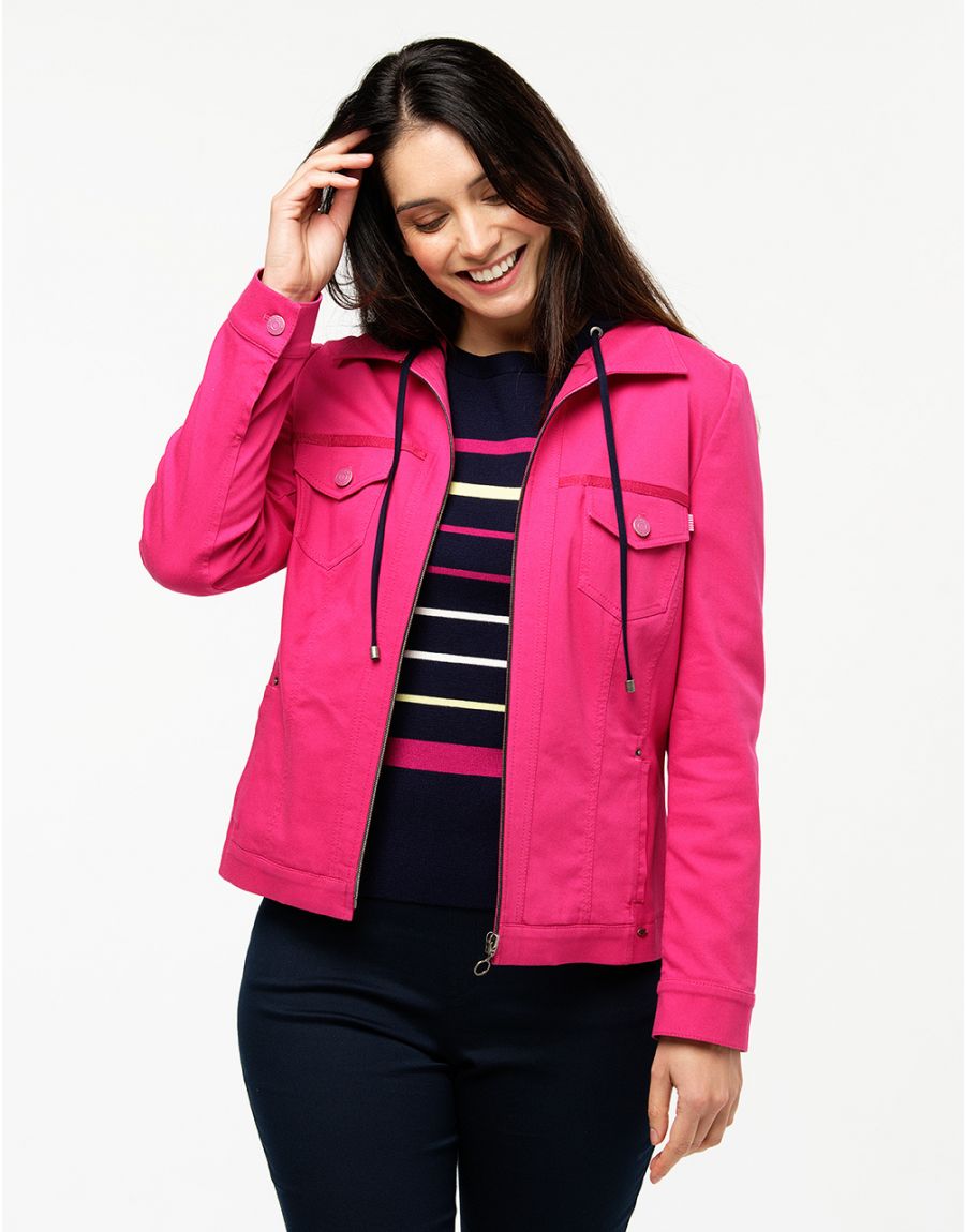 Veste coton fuchsia