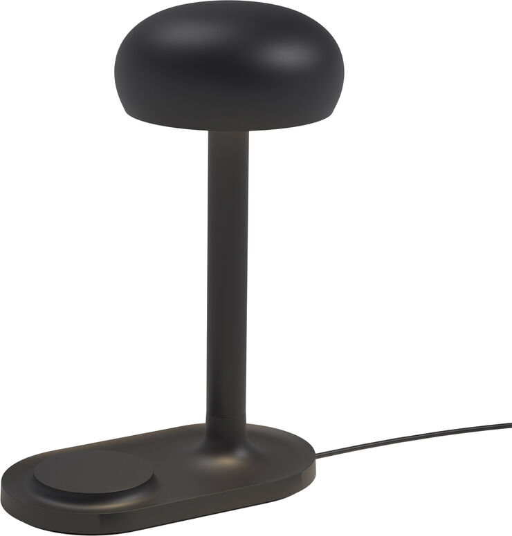 Eva Solo Emendo lampe med Qi trådløs oplader Black Black