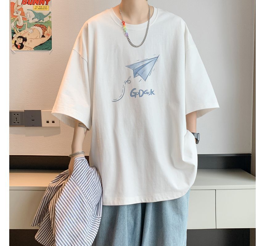 Breeson - T-shirt met ronde hals en print, 3/4 mouwen