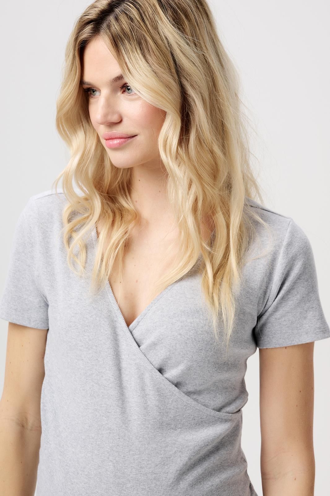 Noppies Maternity Voedings t-shirt Sanson - Grey Melange