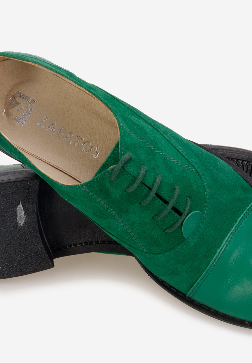 Chaussures oxford femme vert Genave