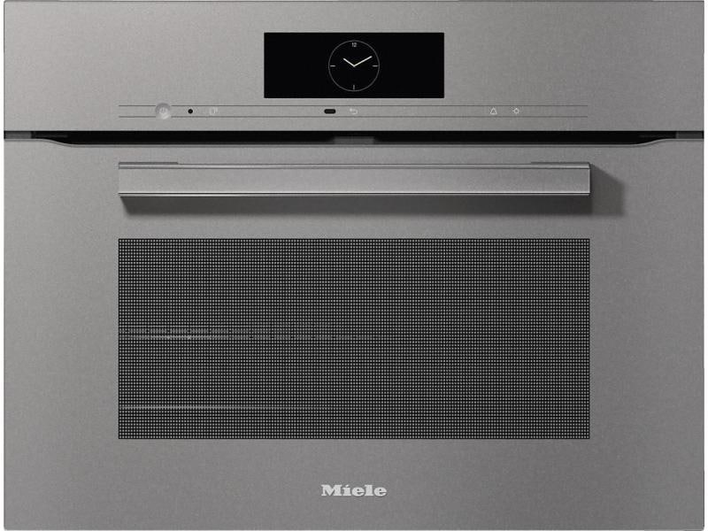 Miele Einbaudampfbackofen H 7840 BP Grau A Einbaubackofen mit Speisenthermometer, Klimagaren- und Pyrolyse-Funktion