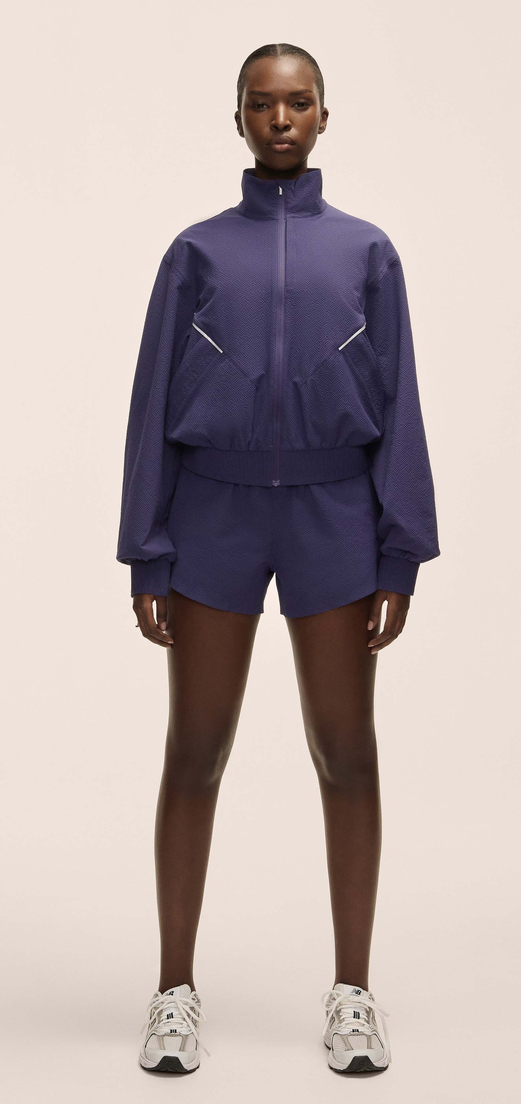 Luna Textured Jacket Purple Eclipse