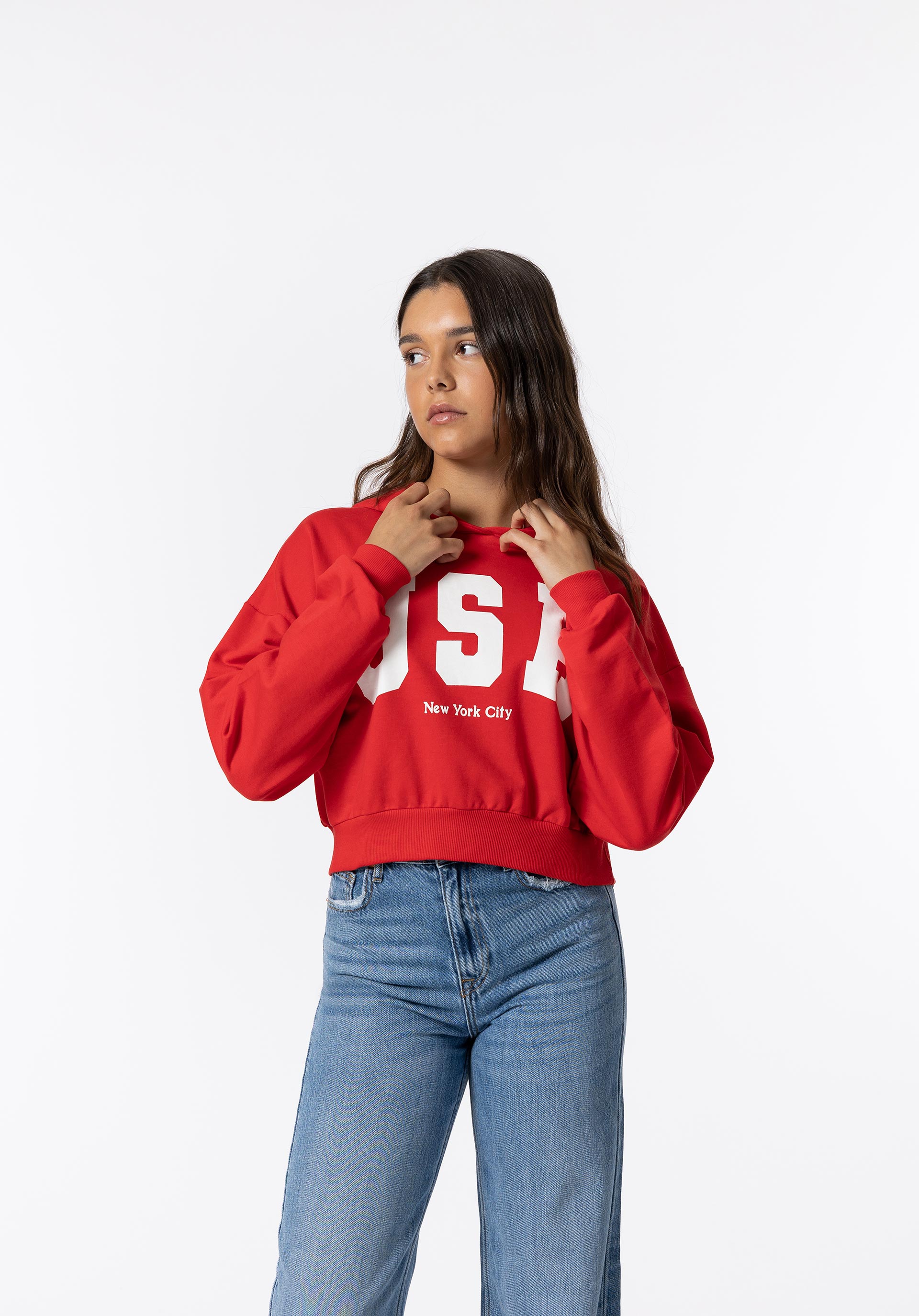 Hoodie com Texto Frontal