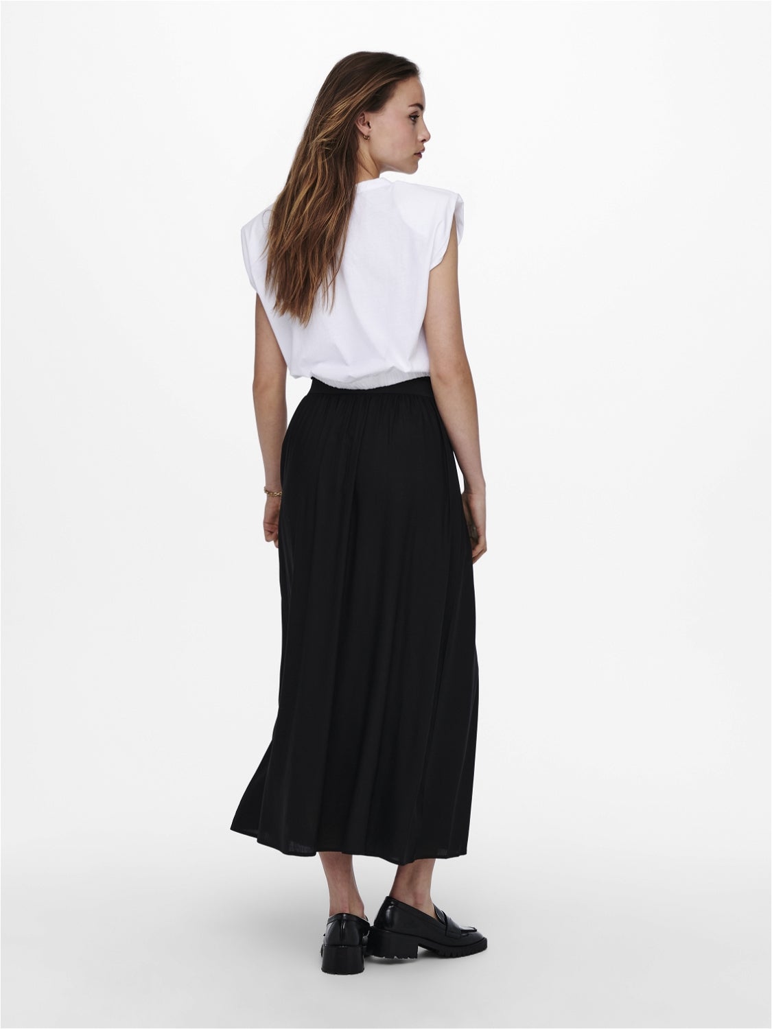 ONLVENEDIG Plissierter Rock Black