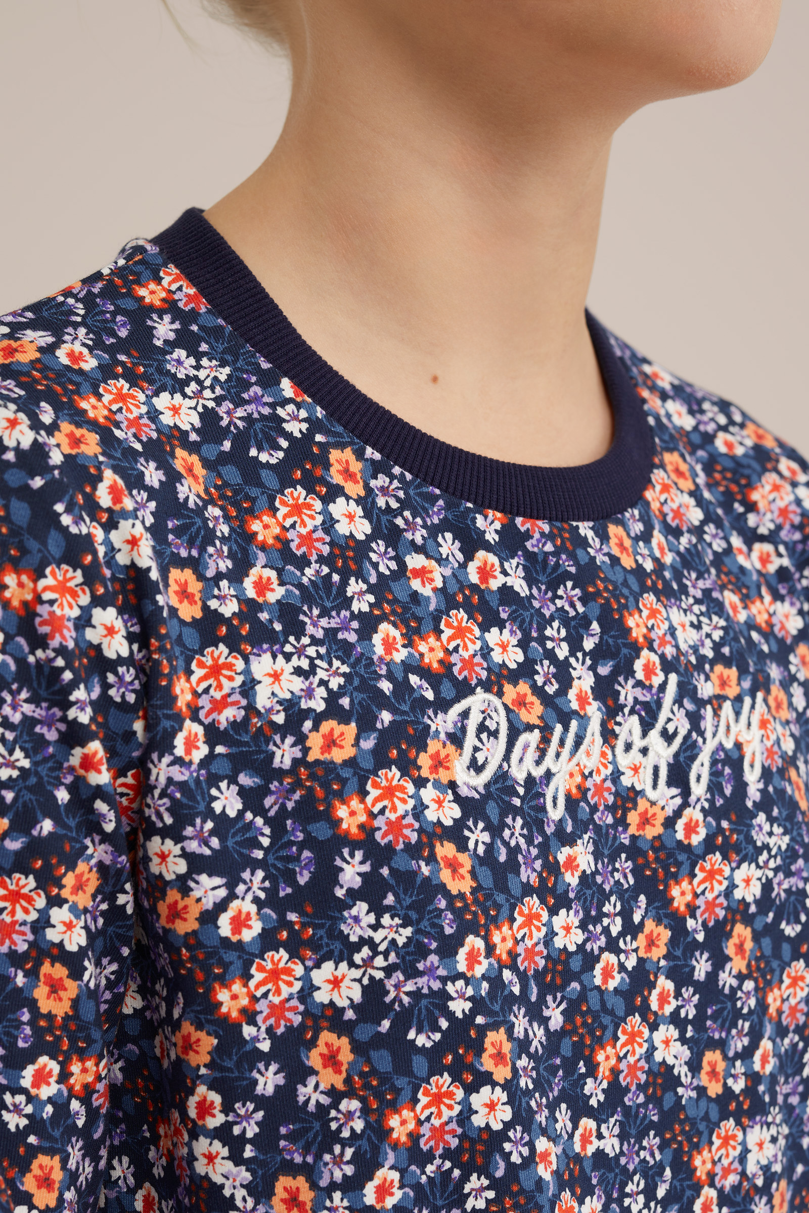 Meisjes T-shirt met dessin WE Fashion Donkerblauw