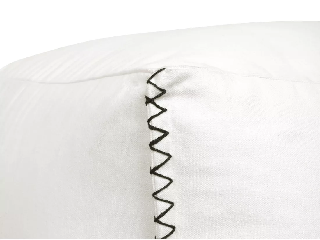 Pouf en coton blanc OURIKA
