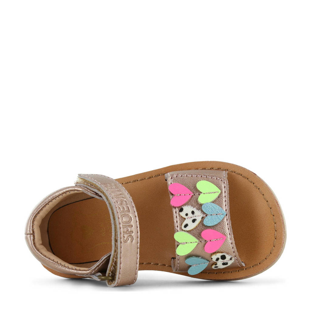 Shoesme leren sandalen lichtroze metallic