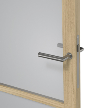 Arne & Bodil binnendeur ABE101 rook glas - licht eiken houtlook afwerking