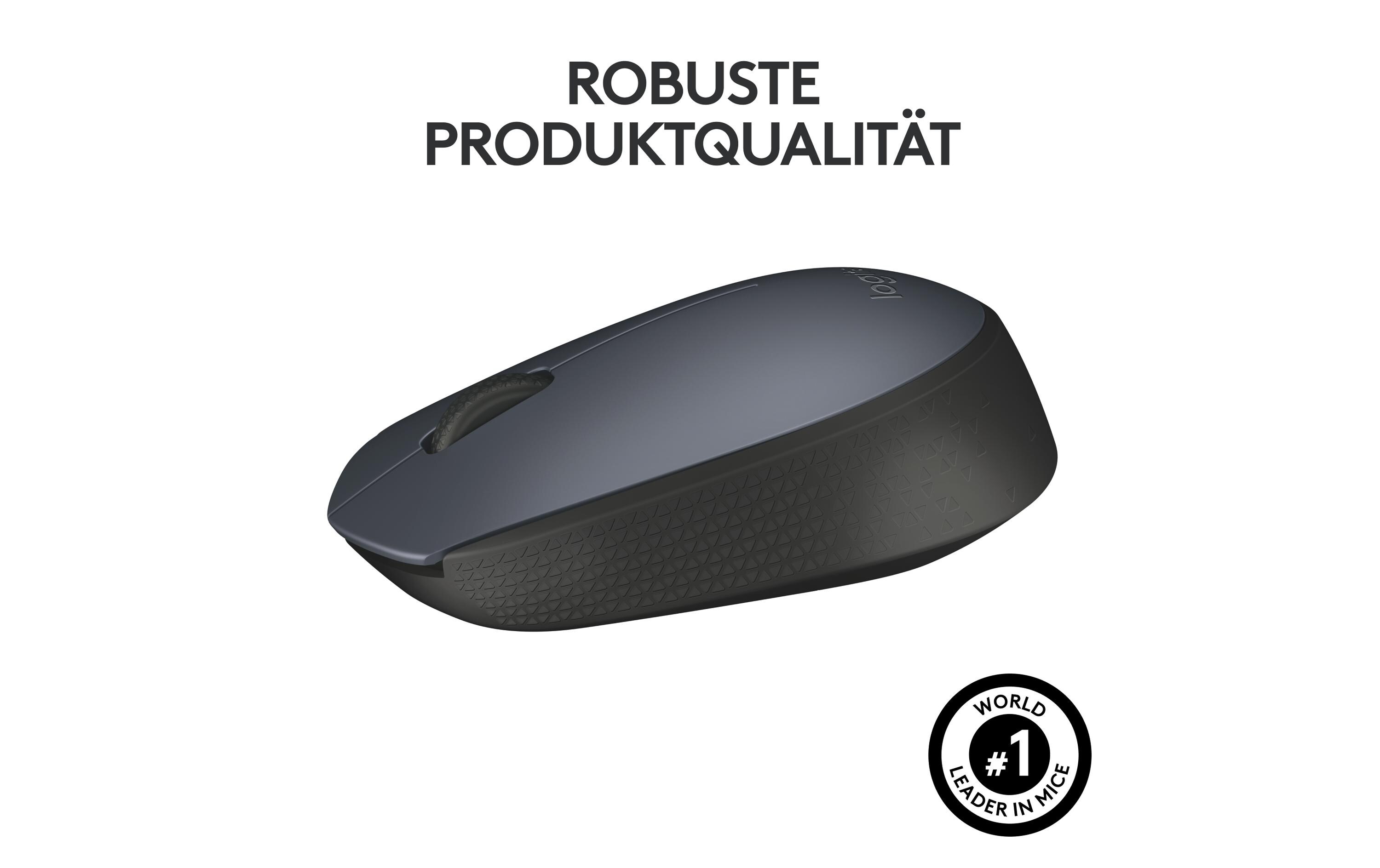 Maus M170 , kabellosKleine 3-Tasten-Wireless-Maus für Links- & Rechtshänder mit bis zu 12 Monaten Batterielaufzeit
