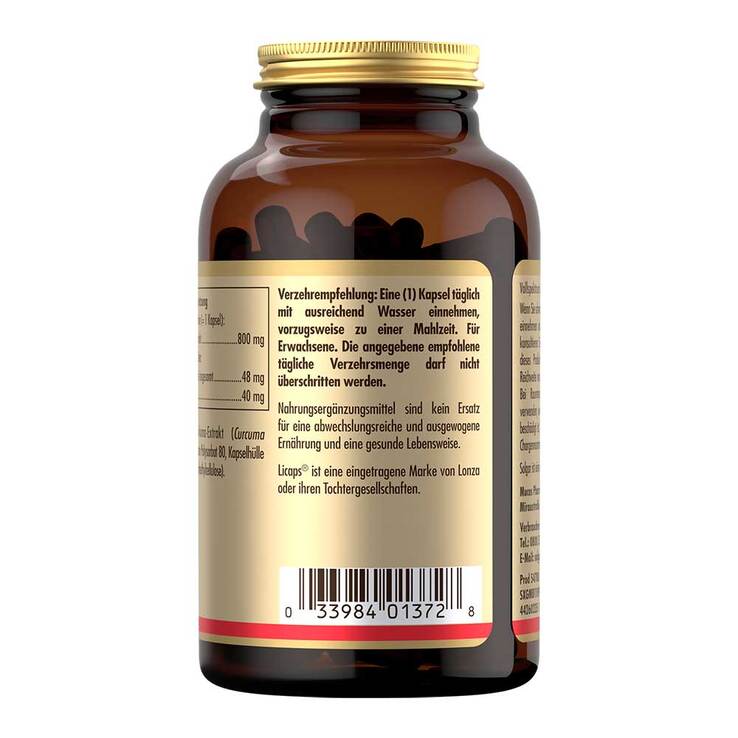 Solgar Vollspektrum Curcumin Kapseln, 90 St