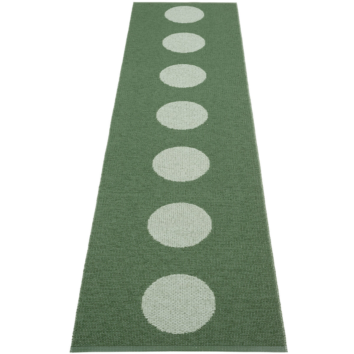 Pappelina Vera Pop teppe 70 × 280 cm, leaf/misty mint