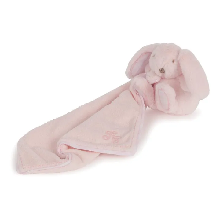 Tartine et Chocolat Doudou lange Augustin le lapin | Rose pâle
