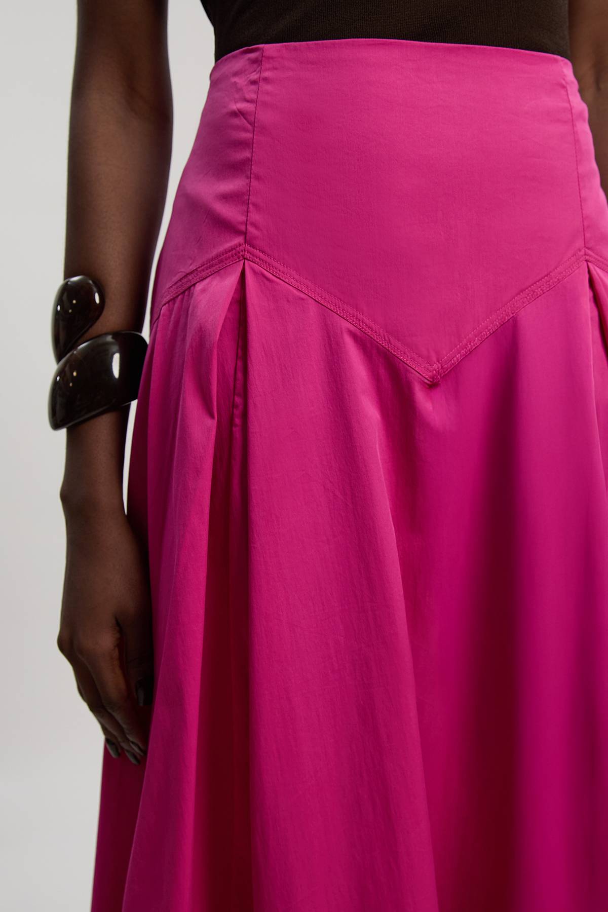 KarenMillen Jupe De Bal En Coton Tissé Avec Détail Taille Basse