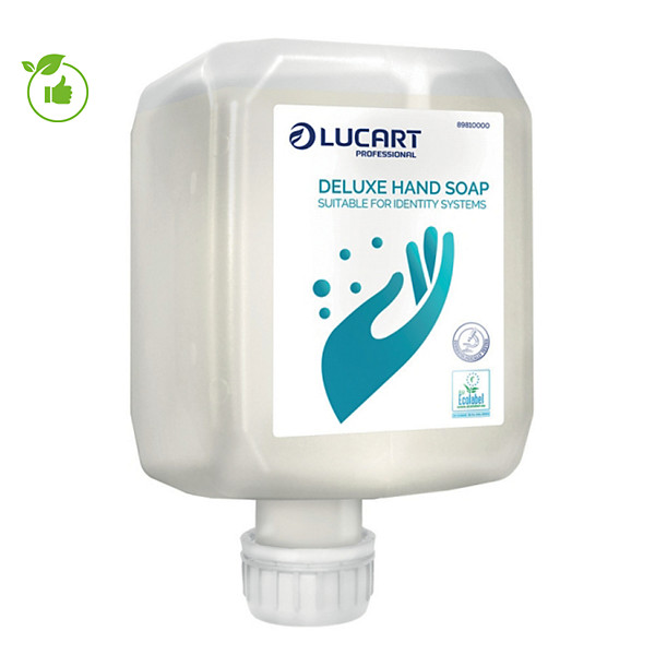 Cartouches savon mains Deluxe Lucart 800 ml, lot de 6