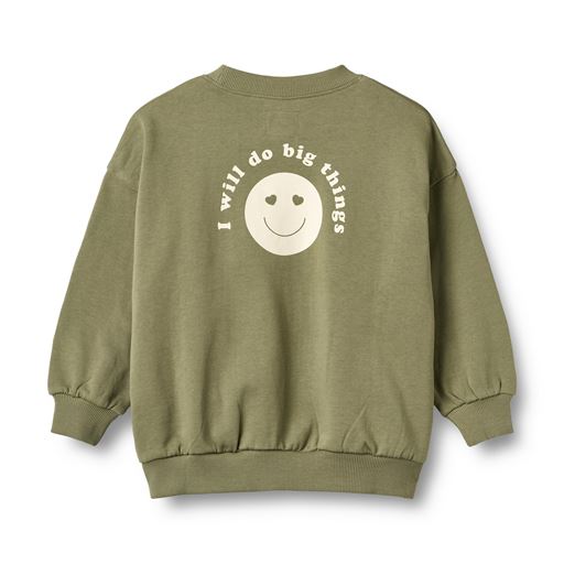 Wheat Mommu Crewneck Sweatshirt, Green, 128 cm