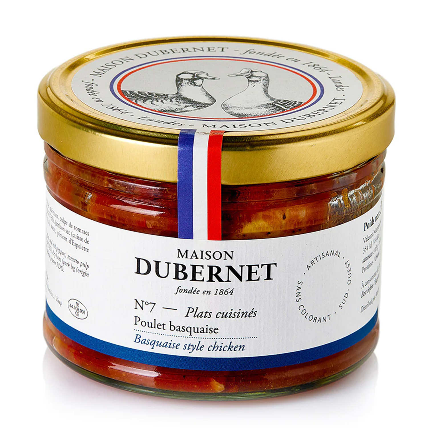 Poulet basquaise piperade - Maison Dubernet