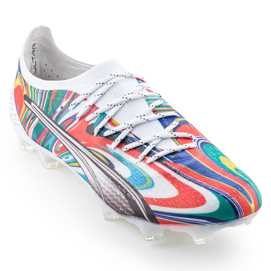 PUMA X Unisport Ultra Ultimate FG/AG Flags of the World - Blanc/Noir/Rouge/Vert ÉDITION LIMITÉE