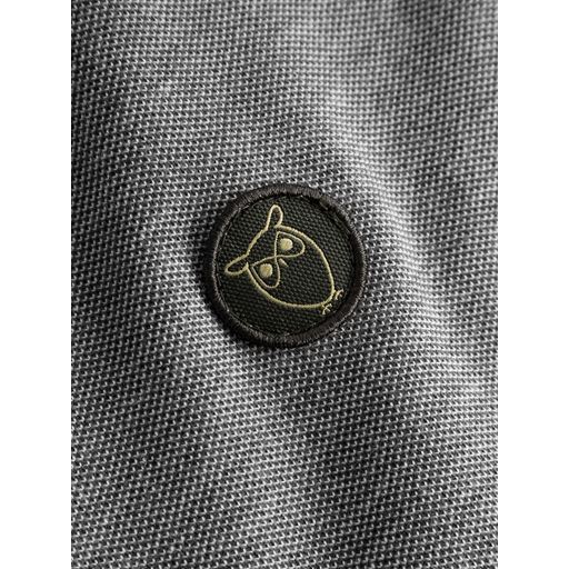 Knowledge Cotton Apparel Badge Polo T-shirt, Forrest Night, S