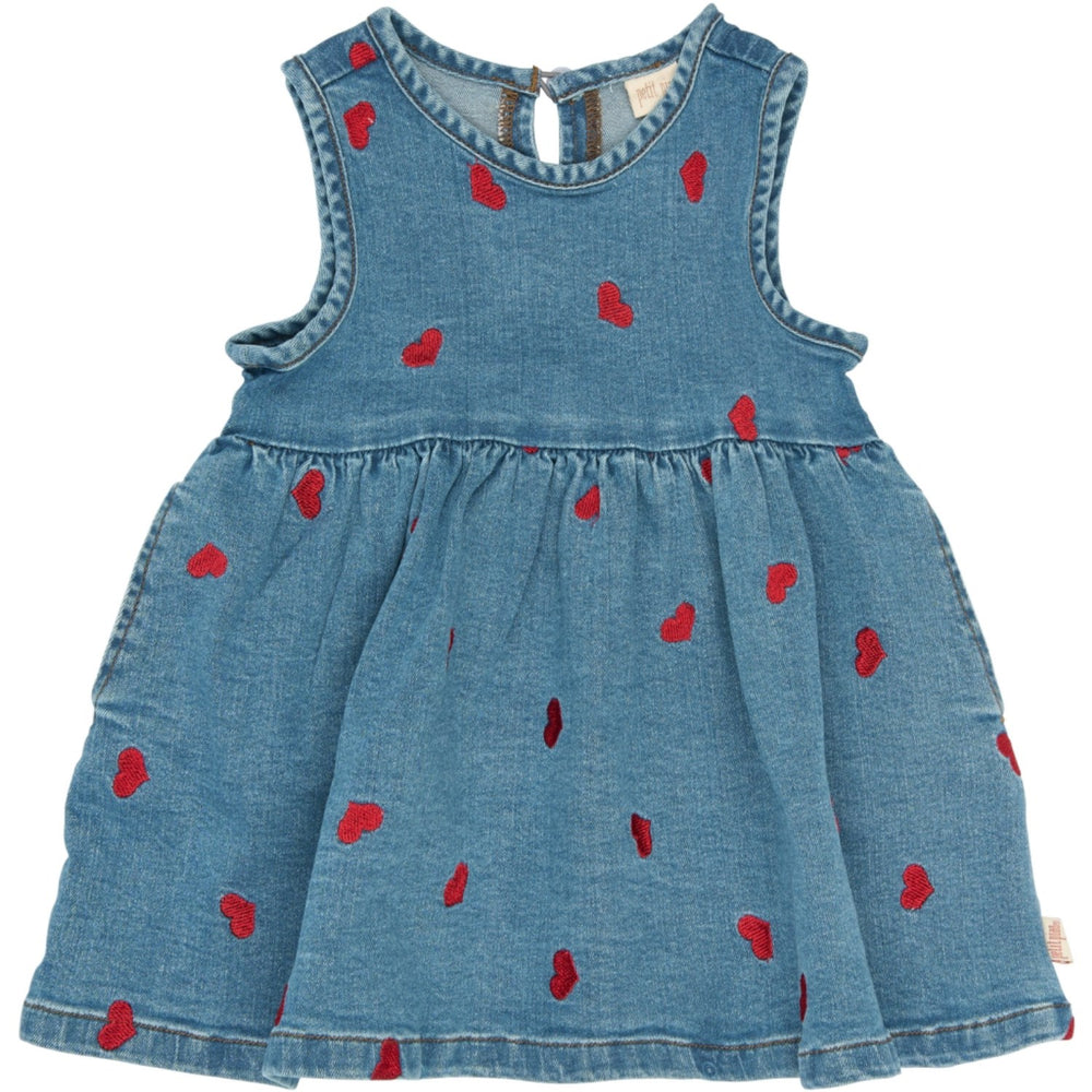 Køb Petit Piao Light Blue Denim EMB PPEva S_L Denim Kjole