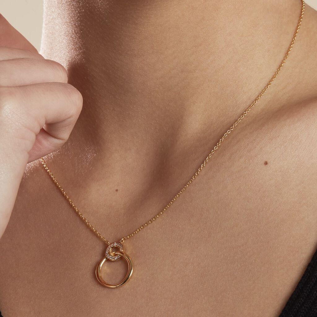 Collier Plaqué Or Essia Oxydes De Zirconium