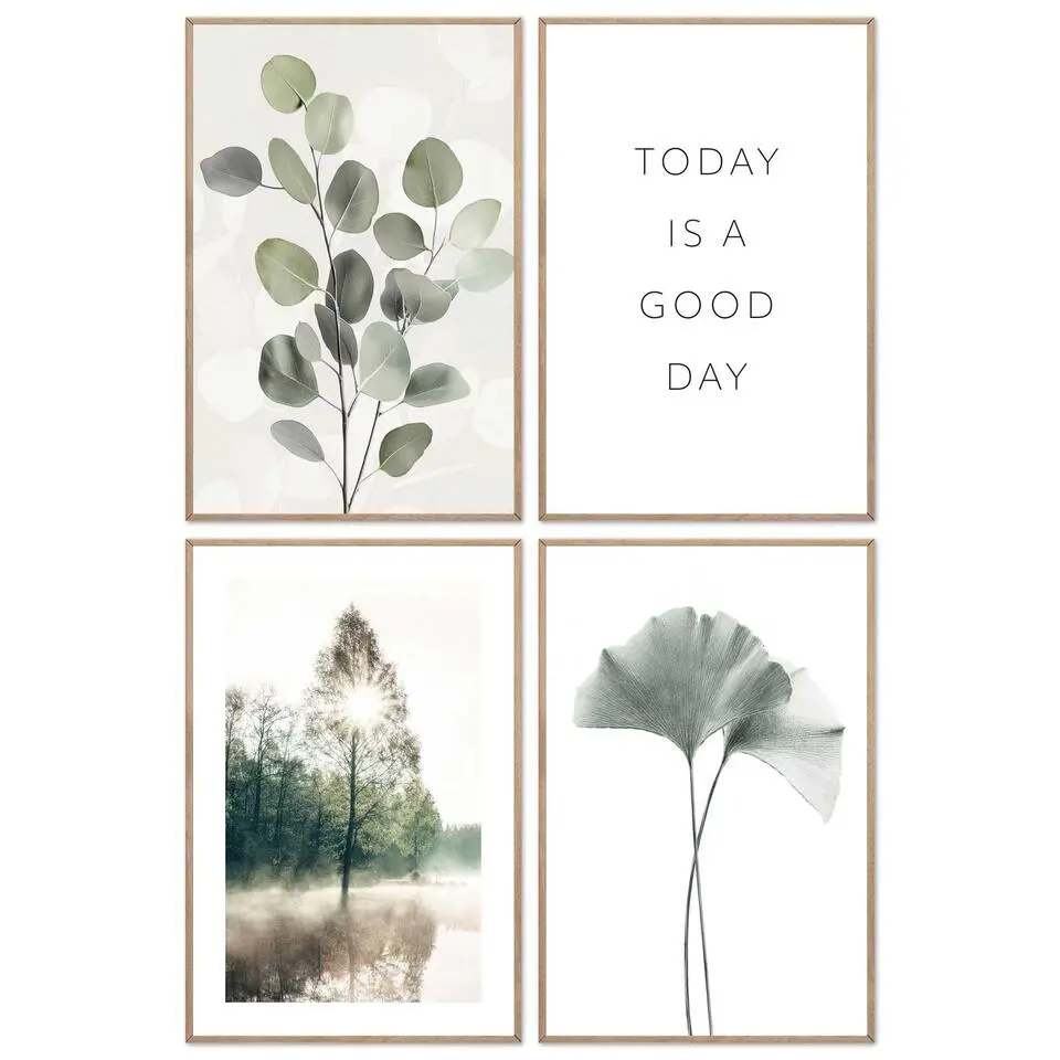 Set poster met lijst - Stil geluk
