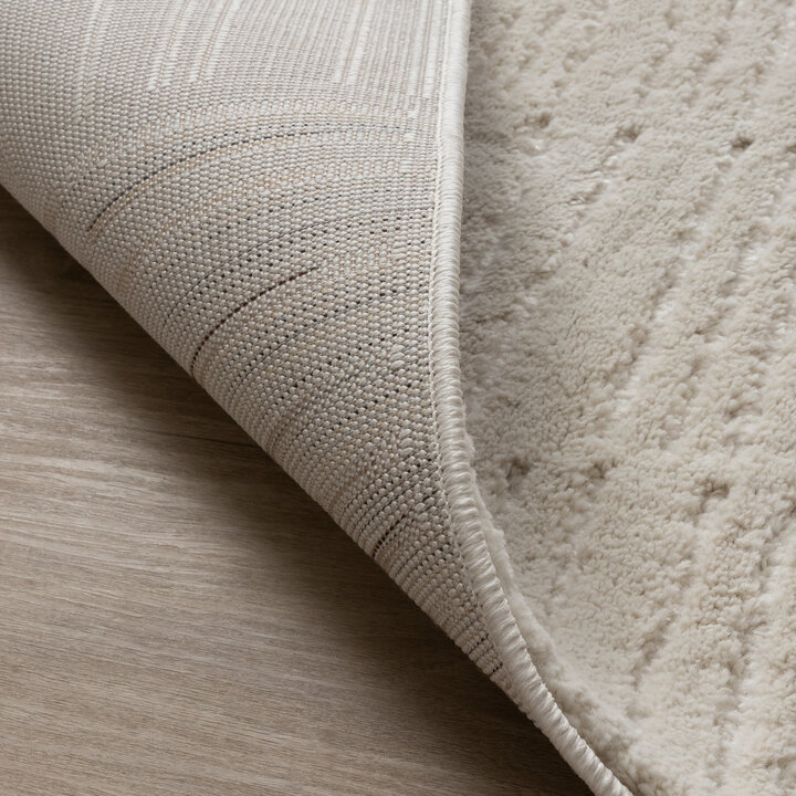 Scandinavisch vloerkleed - Yune Lines Creme | Zacht