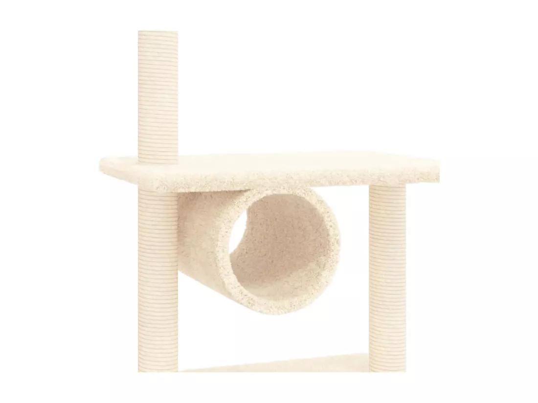 Arbre à chat avec griffoirs en sisal Crème 279 cm