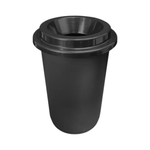 Poubelle Donuts 50L noir Tampel