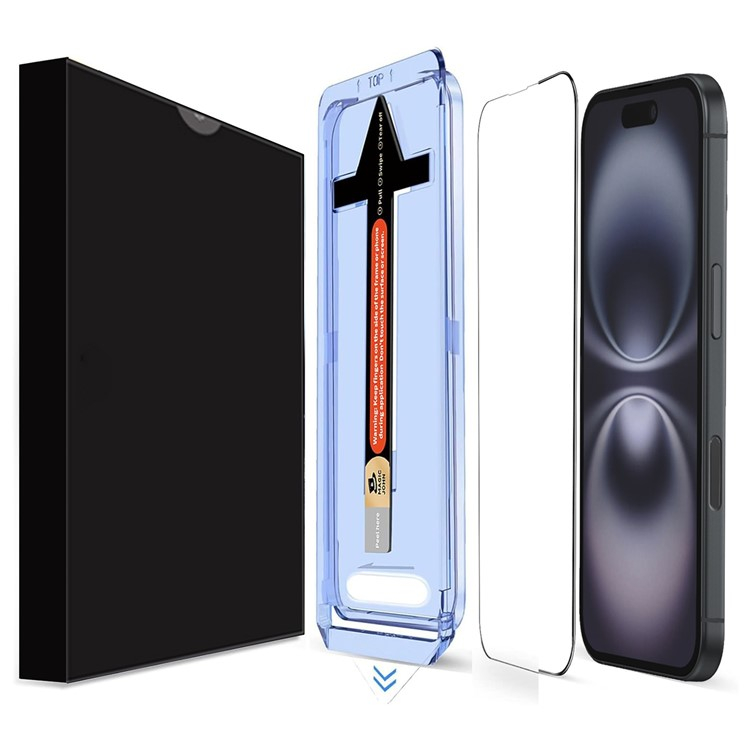 iPhone 16 Panzer Glas Case Friendly   Montagerahmen