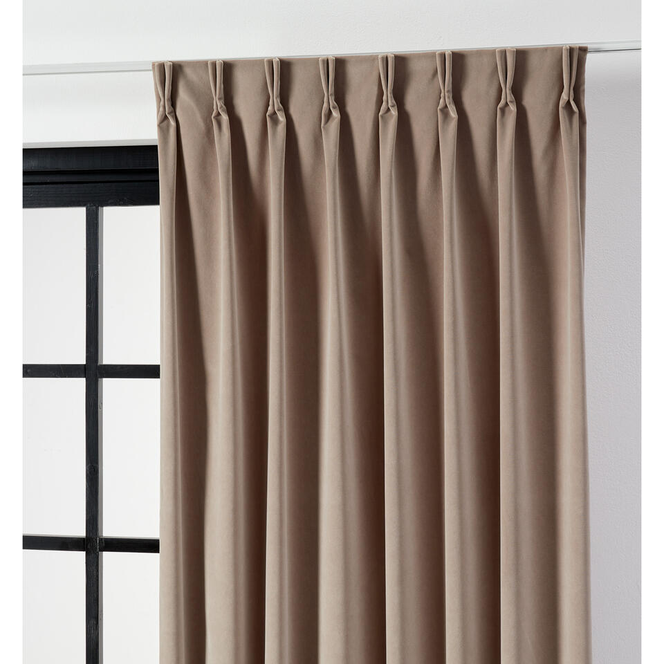 Gordijn Velours Emily Taupe