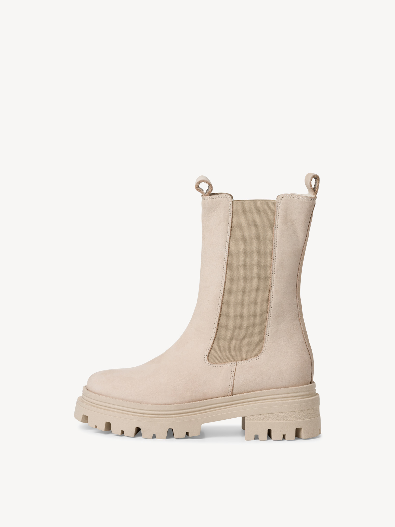 Leren Chelseaboot - beige